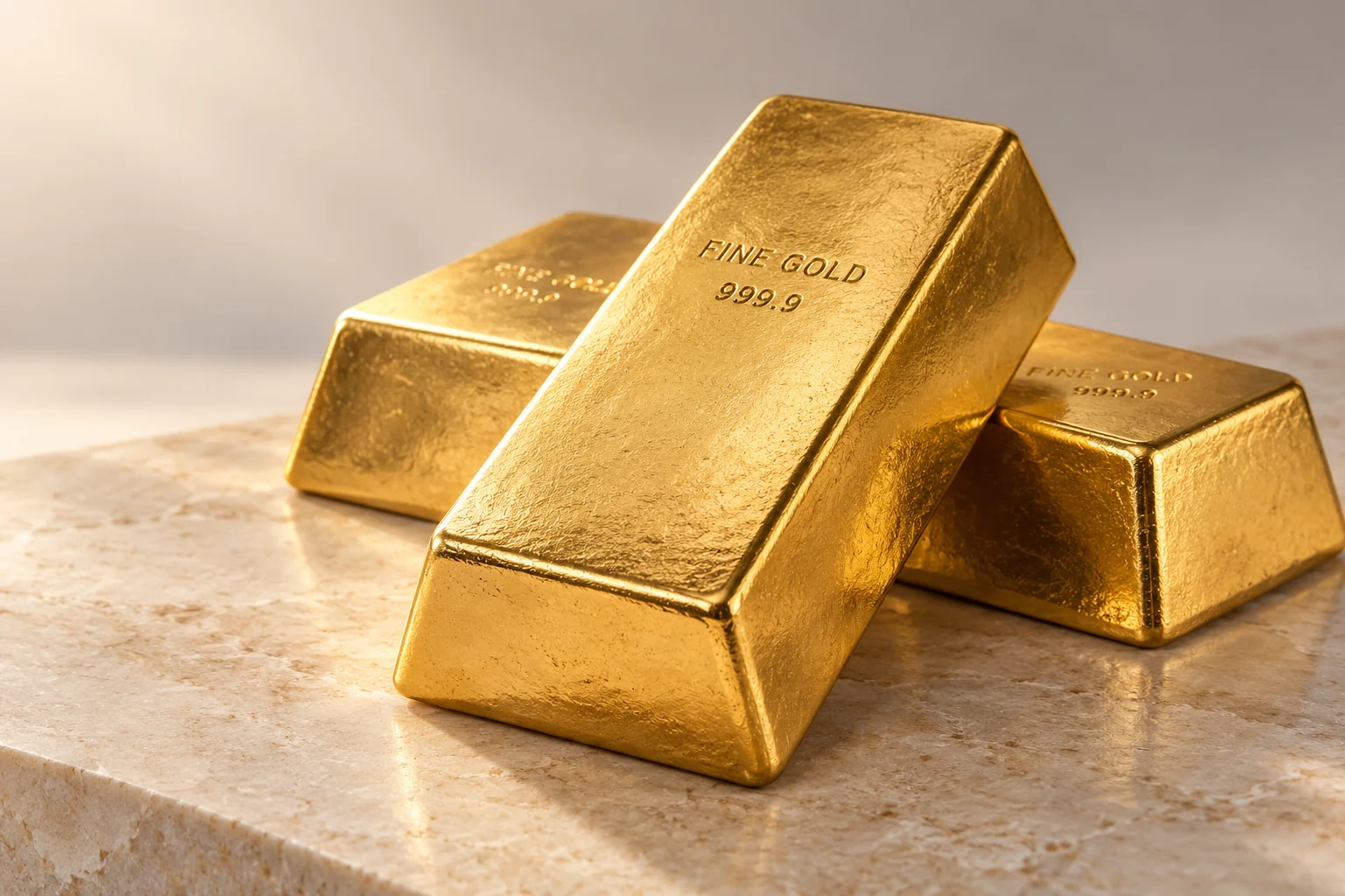 Goldbarren als Illustration klassischer Edelmetalle